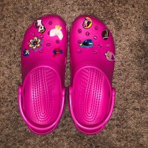 Pink Crocs w/ Jibbits
